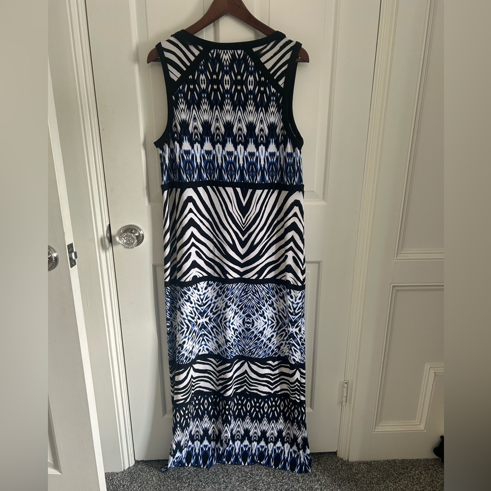 Chico's Black and Blue Patterned Maxi Dress - Picture 2 of 5